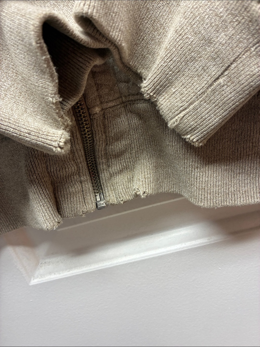 Polo by Ralph Lauren Beige Full-Zip Hoodie with Logo - Picture 6 of 7